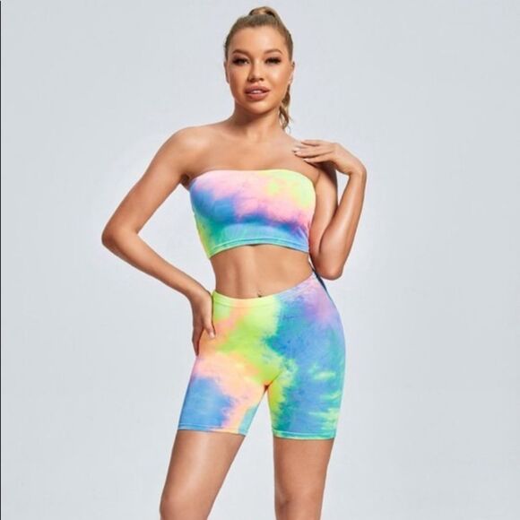 𝅺LAST SET! Sunny Feeling Tie Dye Shorts Set - Picture 1 of 8